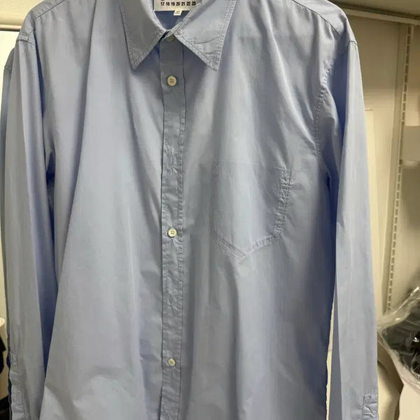 [BUNJANG] Maison Margiela Stitch Blue Shirt / 마르지엘라 스티치 블루 셔츠