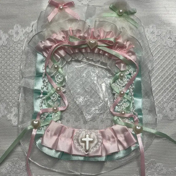 [BUNJANG] Ribbon Lace Photocard Holder Toploader / 리본 레이스 탑꾸 포카홀더 탑로더
