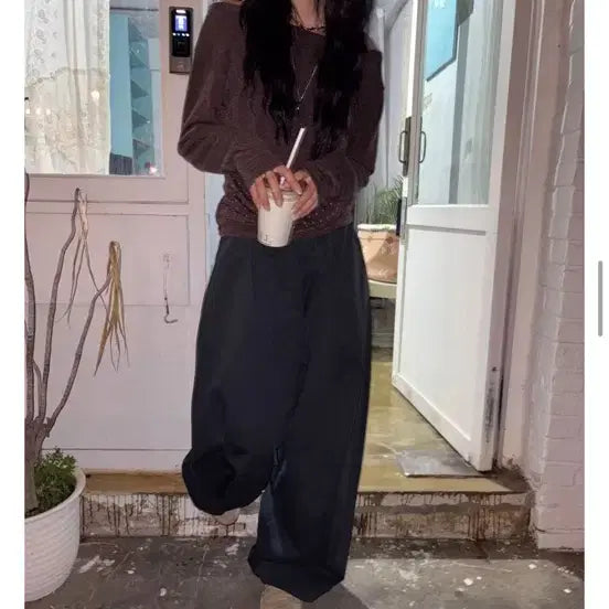 [BUNJANG] Morae House Kendo Balloon Pants Navy / 모래하우스 켄도 벌룬 팬츠