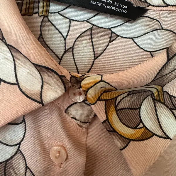 [BUNJANG] Zara Rope Pattern Shirt Pink / 자라 셔츠