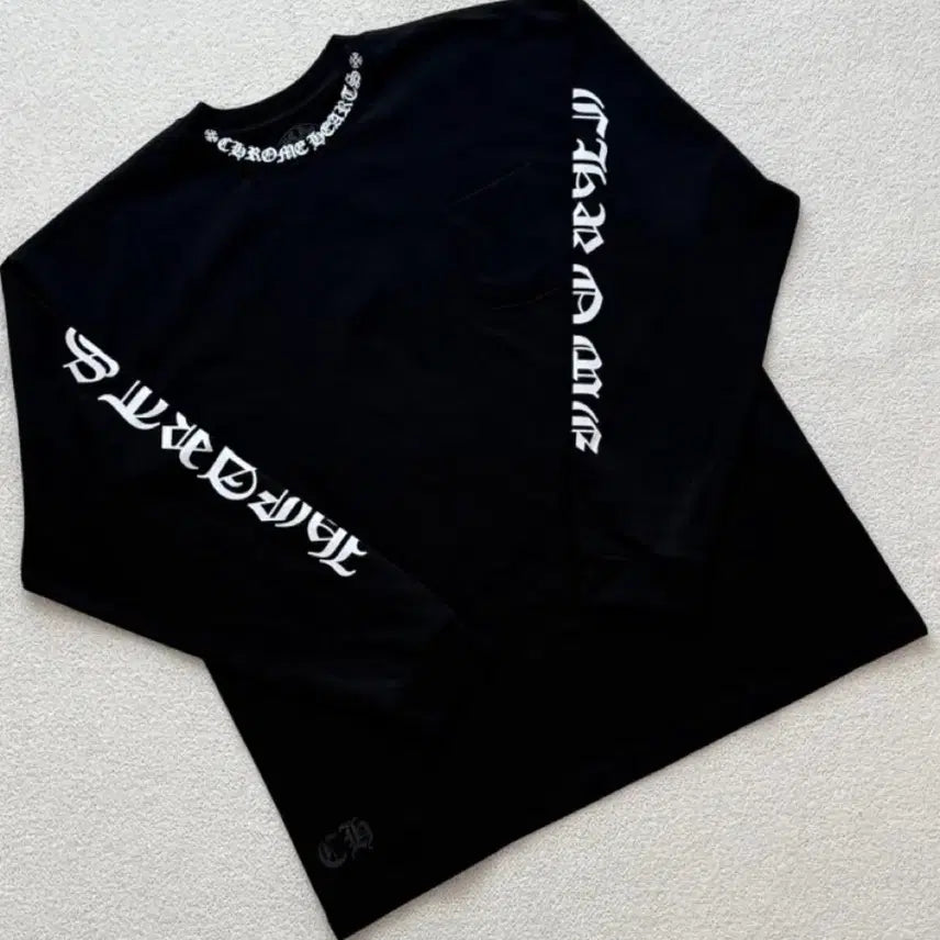 [BUNJANG] Chrome Hearts Neck Script Long Sleeve Shirt / 크롬하츠 넥 스크립트 롱 슬리브