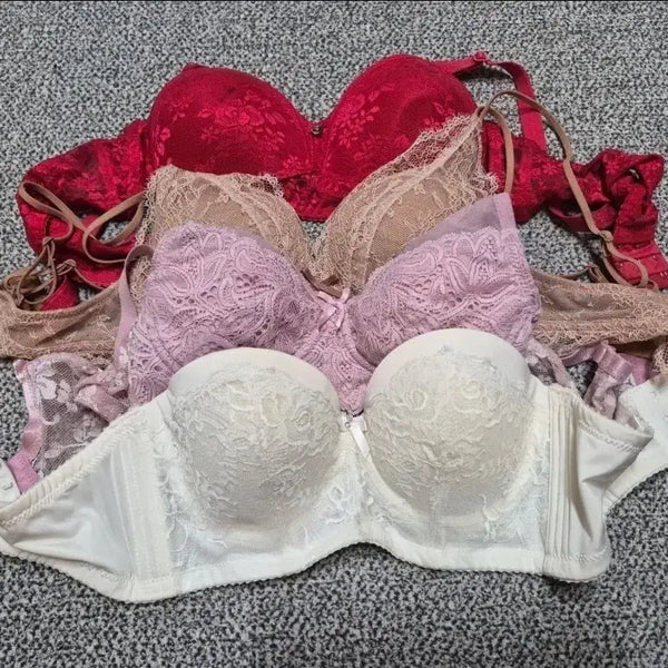 [BUNJANG] Women's Lace Bra Set (4 Pieces) / 여성 레이스 브라 4개