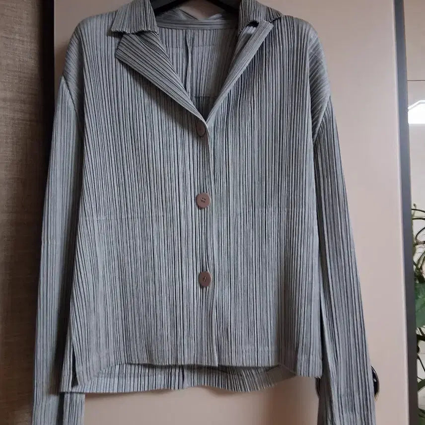 [BUNJANG] Pleats Please Gray Cardigan / 플리츠플리즈 그레이 가디건