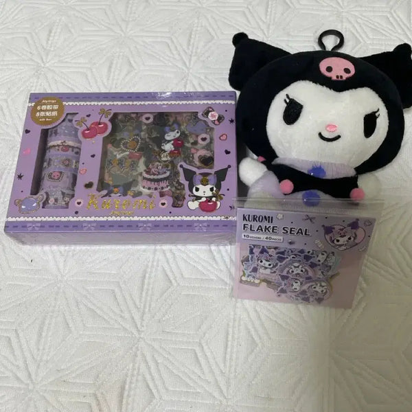 [BUNJANG] Kuromi Plush Doll Keychain & Stationery Set / 쿠로미 굿즈