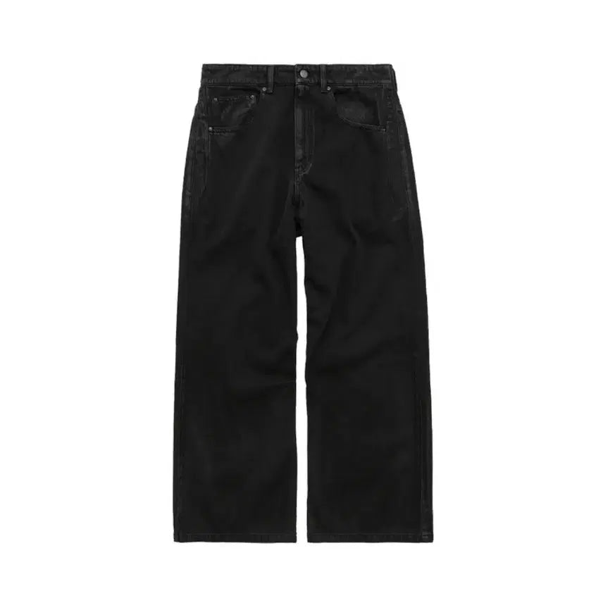 [BUNJANG] Polilu Loose Coated Jeans Soft Coated Black Size 4 / [4] 폴리테루 루즈드 코티드진 소프트 코티드 블랙