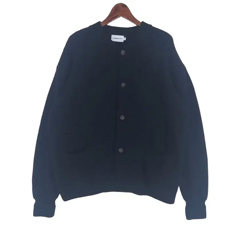 [BUNJANG] Espionage Wool Blend Round Cardigan Black XL / [남XL]에스피오나지 울혼방 라운드 가디건[Y68-113]/빈티지프렌