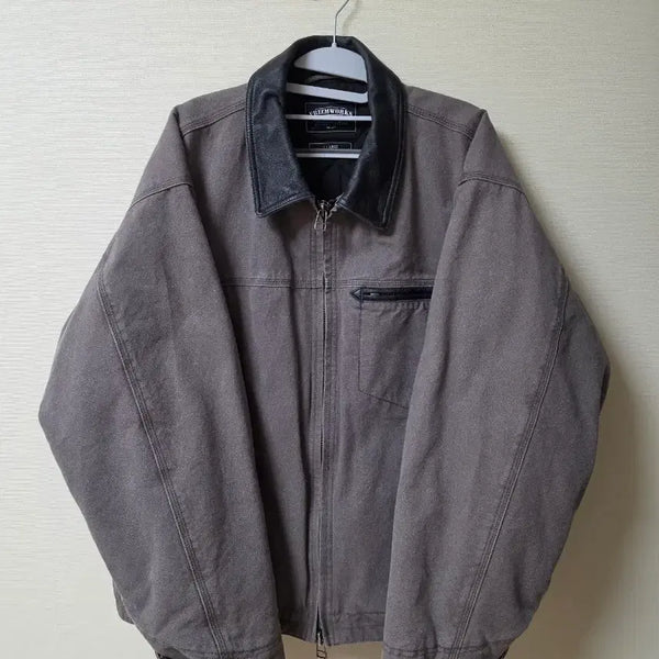 [BUNJANG] FrizmWORKS Heavy Canvas Destroyed Work Jacket Mud [XL] / 프리즘웍스 헤비 캔버스 디스트로이드 워크 자켓 머드 [XL]