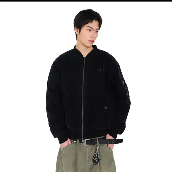 [BUNJANG] Arkam Distressed Cotton MA-1 Jacket (Black) / [2]아캄 Distressed Cotton MA-1 Jacket (Black)