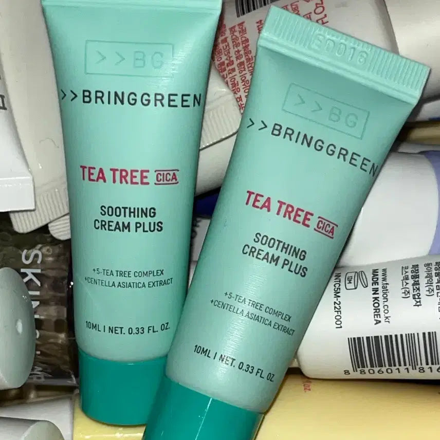 [BUNJANG] Brangreen Tea Tree Cica Soothing Cream Plus Sample (10ml x 2) / 브랑그린 티트리 시카 수딩 크림 플러스 견본품 10ml 2개