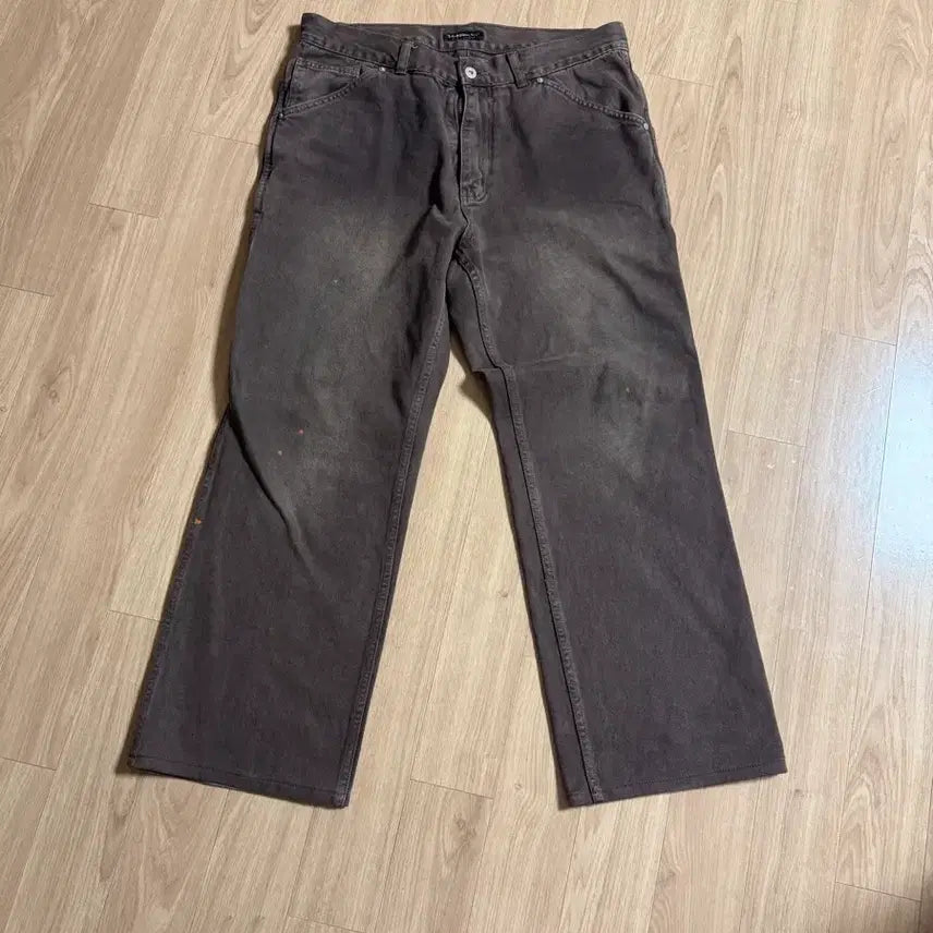 [BUNJANG] Blackout Brown Corduroy Work Pants XL / 블랙아웃 브라운 워크팬츠 XL