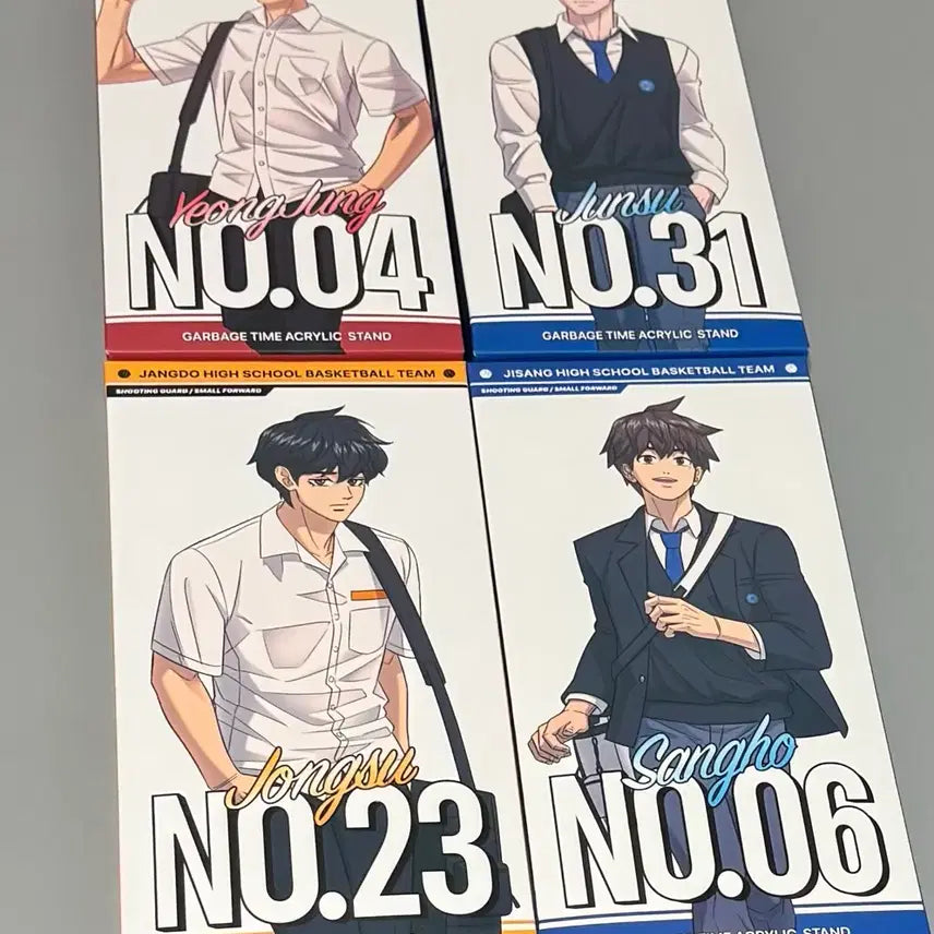 [BUNJANG] Garbage Time Acrylic Stand Bundle Set (School Uniform Version) - Sangho, Junsu, Youngjoong, Jongsu / 가비지타임 갑타 아크릴 미개봉 일괄