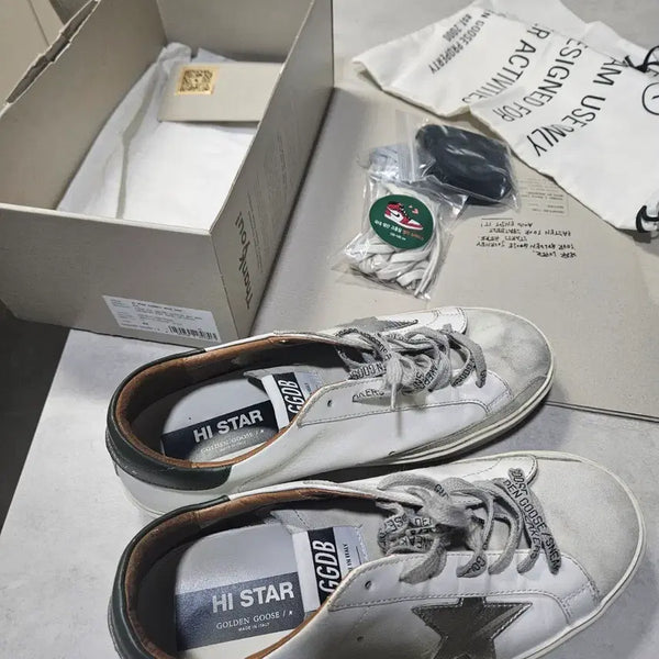 [BUNJANG] Golden Goose Highstar Leather Sneakers / 골든구스 하이스타 42  265~270  새상품급 풀박