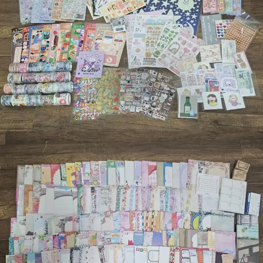 [BUNJANG] Diary Deco Stickers, Memo Pads, Stamp Bundle / 다꾸 스티커 떡메 메모패드 도장 일괄 처분