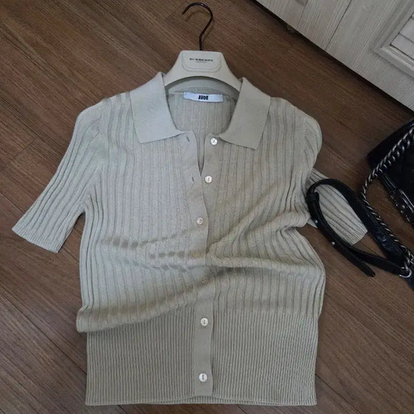 [BUNJANG] AVOR High-Quality Silk Blend Knit Cardigan / AVOR 고퀄 실크 니트 가디건