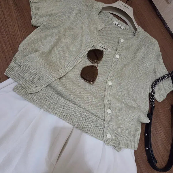[BUNJANG] LIBRE Knit Cardigan Set / LIBRE 니트 가디건 세트