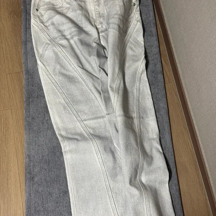 [BUNJANG] LCDC Print Wide Tapered Denim Pants / LCDC 프린트 와이드 테이퍼드 데님 L 판매합니다