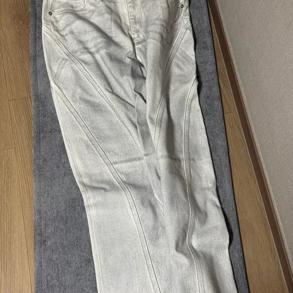 [BUNJANG] LCDC Print Wide Tapered Denim Pants / LCDC 프린트 와이드 테이퍼드 데님 L 판매합니다