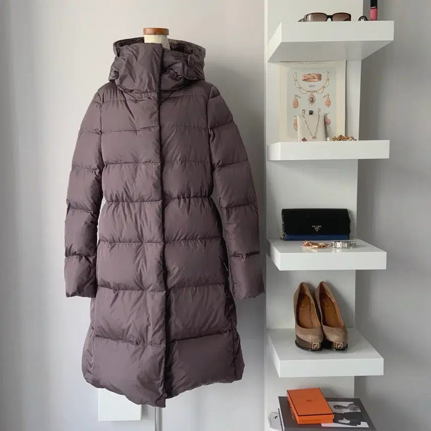 [BUNJANG] Add Hooded Down Coat Purple Puffer Padding (Size S) / [S] 애드 (add) 후디드 다운 코트 퍼플 푸퍼 패딩