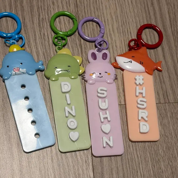 [BUNJANG] Tteultip Pixelie Name Tag Keyring Set (잠뜰TV) / 픽셀리 팝업 뜰팁 잠뜰TV 잠뜰티비 이름표 키링 이름 파츠 잠뜰 공룡 수현 라더 각별 덕개