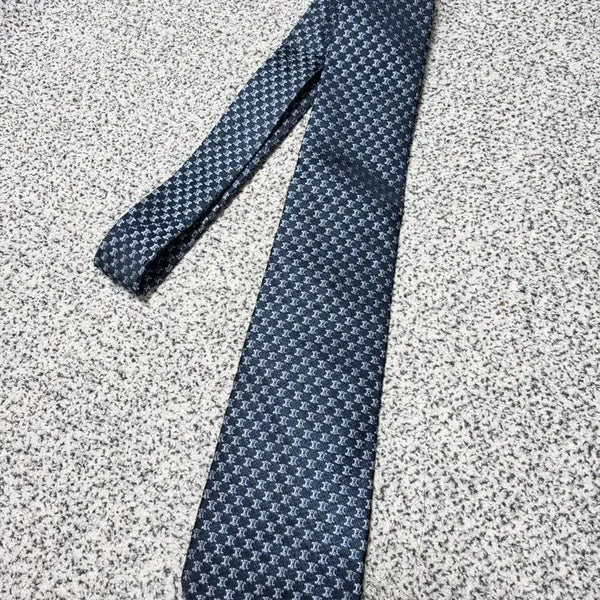 [BUNJANG] Celine Patterned Necktie Navy / 셀린느 타이 네이비 패턴