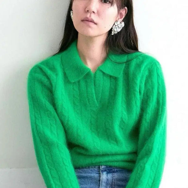 [BUNJANG] Joan Angora Knit Pullover / 포니테일 앙고라 니트 Joan Angora Knit Pullover