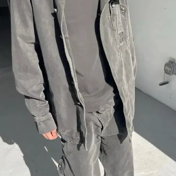 [BUNJANG] Plastic Product MPa Trapezoid Jacket (Asphalt, S) / 플라스틱 프로덕트 MPa TRAPEZOID JACKET (ASPHALT)(S)