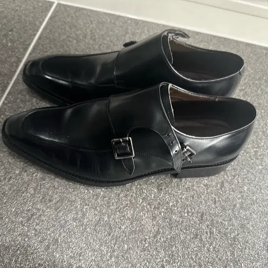 [BUNJANG] Longtems Double Monk Strap Shoes Black / 롱템스 더블 몽크 스트랩 구두 블랙
