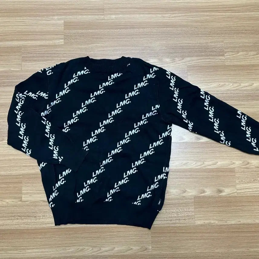 [BUNJANG] LMC Diagonal Logo Knit Black S / LMC 다이애그널 니트 S