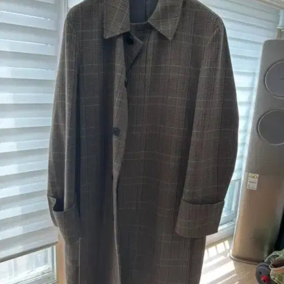 [BUNJANG] Wooyoungmi Check Mac Coat 48 (105) / 우영미 체크 맥코트 48(105)