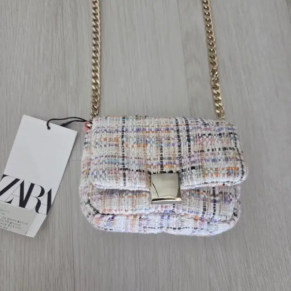 [BUNJANG] Zara Tweed Mini Shoulder Bag / 새상품)자라 트위드 미니 숄더백