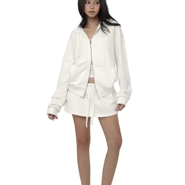 [BUNJANG] Klissier 09 Skirt Set White / 클리시어 09 스커트 세트 화이트
