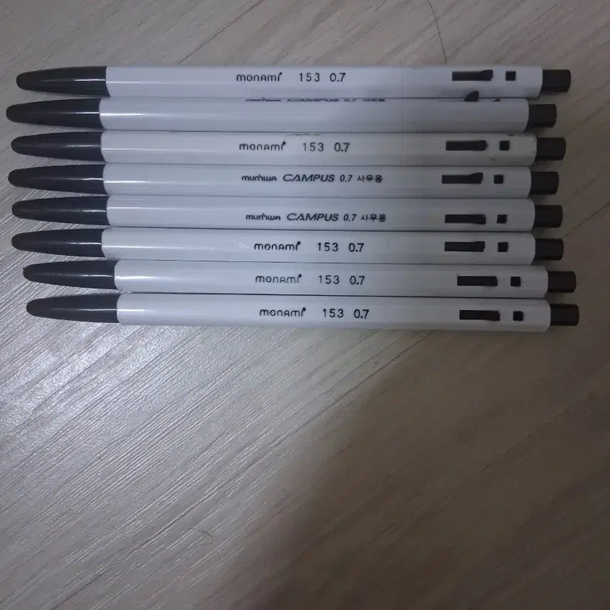 [BUNJANG] Monami 153 0.7mm Black Ballpoint Pens (9-Piece Bundle) / 모나미 153 0.7 검정펜 9개 일괄