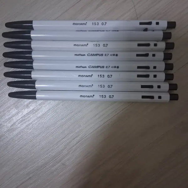[BUNJANG] Monami 153 0.7mm Black Ballpoint Pens (9-Piece Bundle) / 모나미 153 0.7 검정펜 9개 일괄