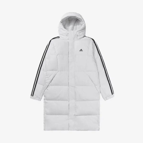 [BUNJANG] Adidas 3S Long Down Jacket White / 아디다스 3s 롱 다운 자켓 화이트