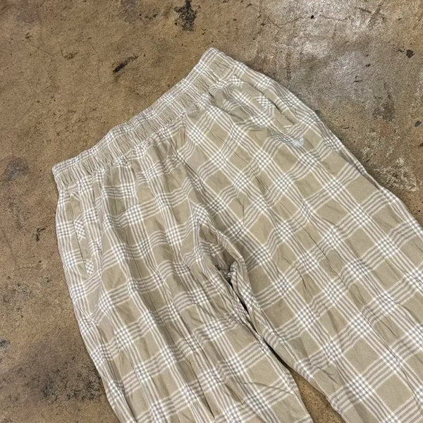 [BUNJANG] Adidas Checkered Pants Beige / [정품/M] 아디다스 체크 패턴 바지 베이지