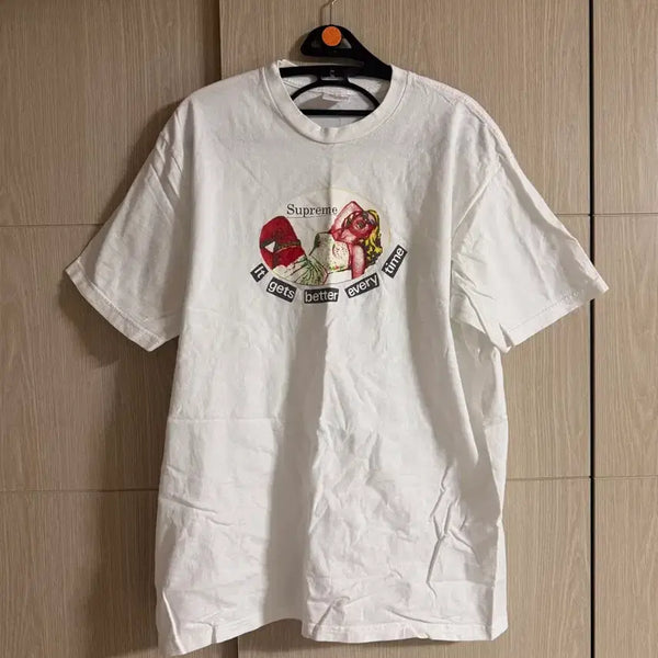 [BUNJANG] Supreme 19ss It Gets Better Every Time T-Shirt White / 슈프림 19ss It gets better every time 티셔츠 화이트
