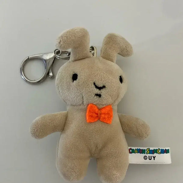 [BUNJANG] Crayon Shin-chan Yuri Rabbit Plush Keychain / 짱구 유리 토끼 인형 키링