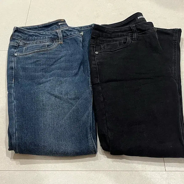 [BUNJANG] Buccheru Jeans Set (Light Blue & Black) / 버커루 청바지 2종 세트