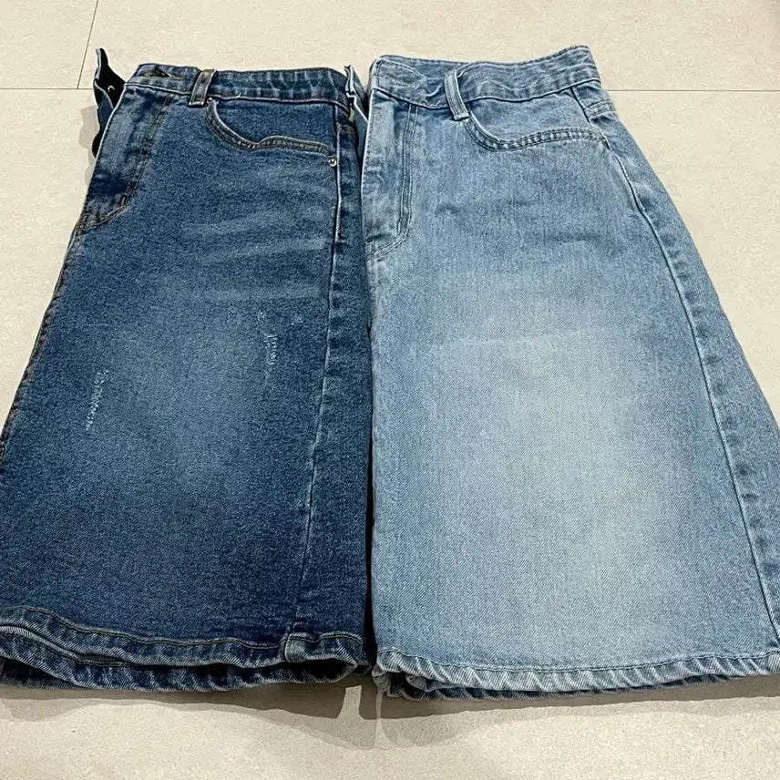 [BUNJANG] Denim Skirt Set (2 Types) / 데님 스커트 2종 세트