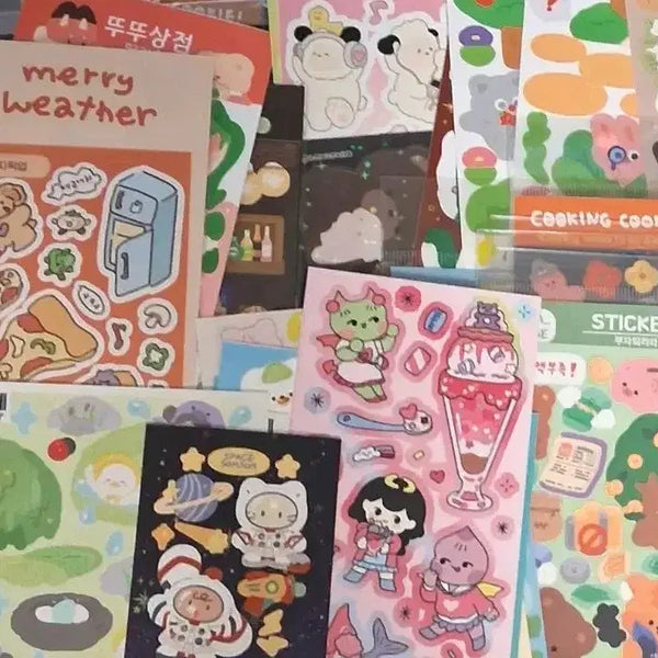 [BUNJANG] Seal Sticker Bundle Set (250 pcs) - Unused / 택포) 미사용 씰스티커 250장 일괄 처분 다꾸