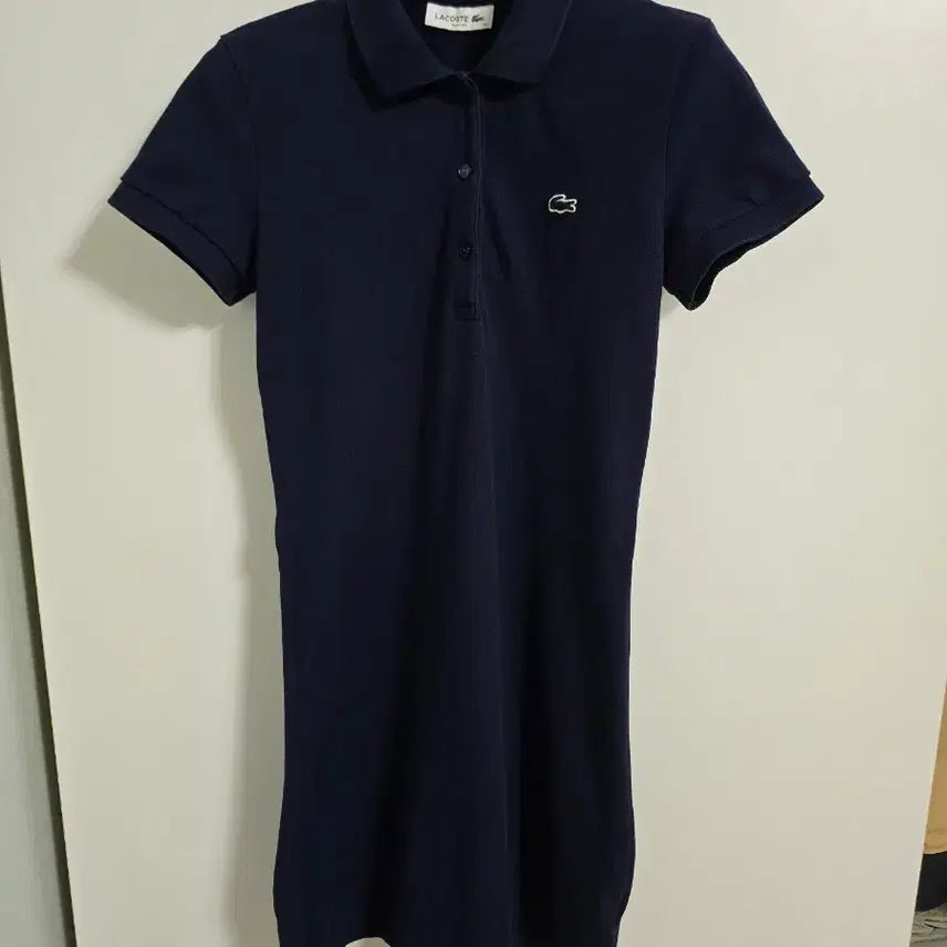 [BUNJANG] Lacoste Navy Slim Fit Polo Dress / 라코스테 네이비 슬림핏 폴로 원피스 34