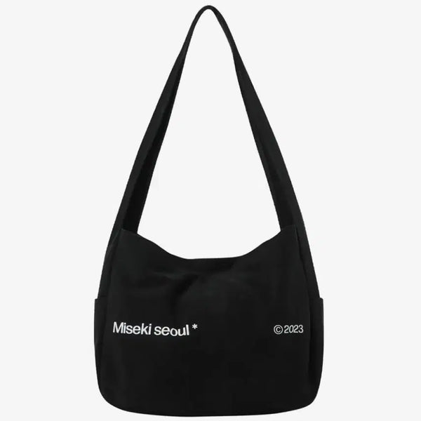 [BUNJANG] Miseki Seoul Big Crossbag Black / 미세키서울 빅 크로스백 블랙