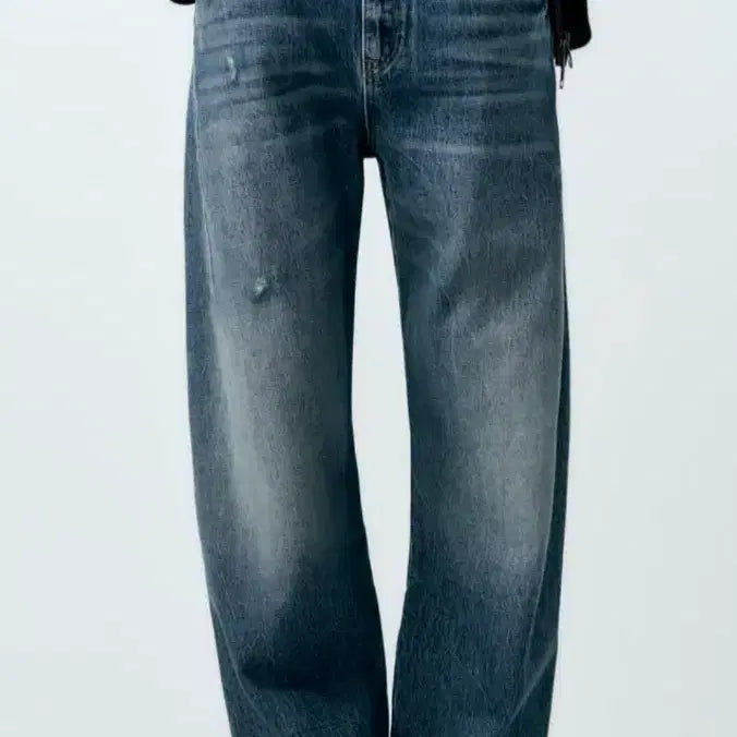 [BUNJANG] ZARA TRF Mid-Rise Curved Denim Jeans / 새상품)자라 trf 미드라이즈 커브드 데님 청바지