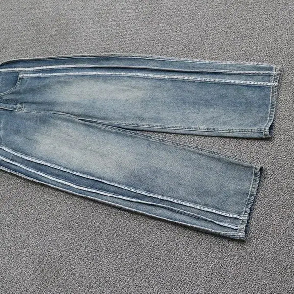 [BUNJANG] Denim Straight Wide Pants / 데님 스트레이트  와이드팬츠