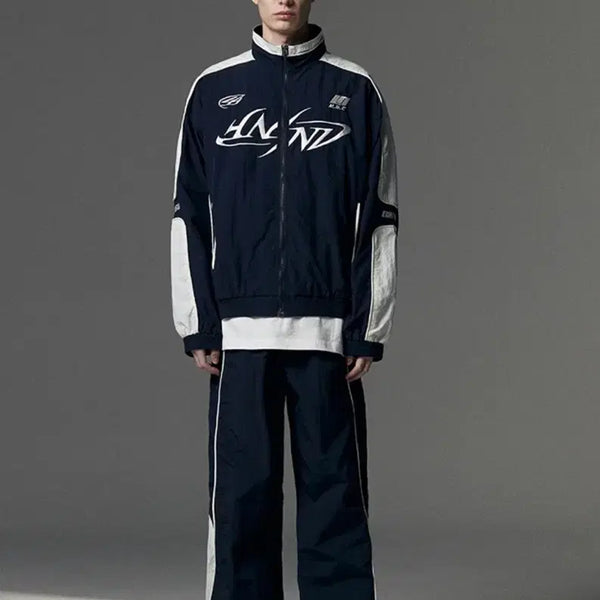 [BUNJANG] NOTFORNERD Nylon Track Set Up Navy Jacket L / Pants M / 낫포너드 나일론 트랙 셋업 네이비 L/M