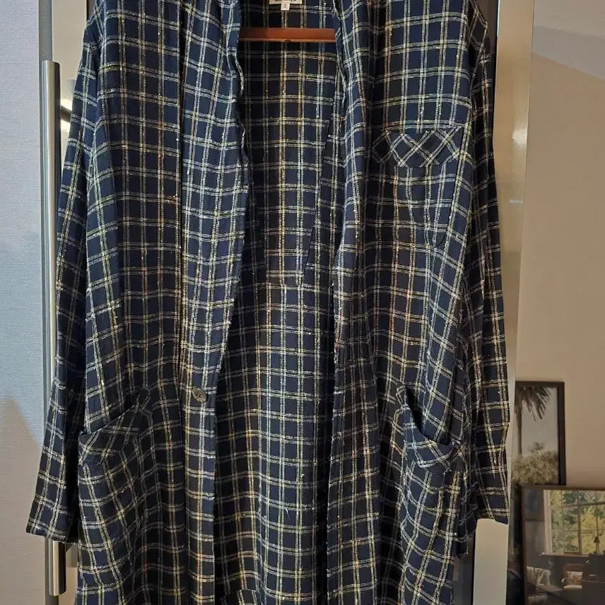 [BUNJANG] Blue Blue Japan Check Long Jacket Size 2 / 블루 블루 재팬 체크 롱자켓 2사이즈입니다