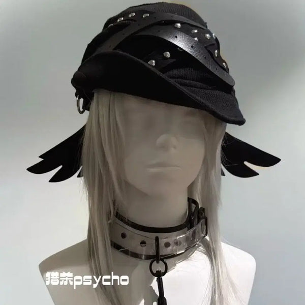 [BUNJANG] Gothic Punk Wing Hat / 고스펑크 지뢰계 날개 모자