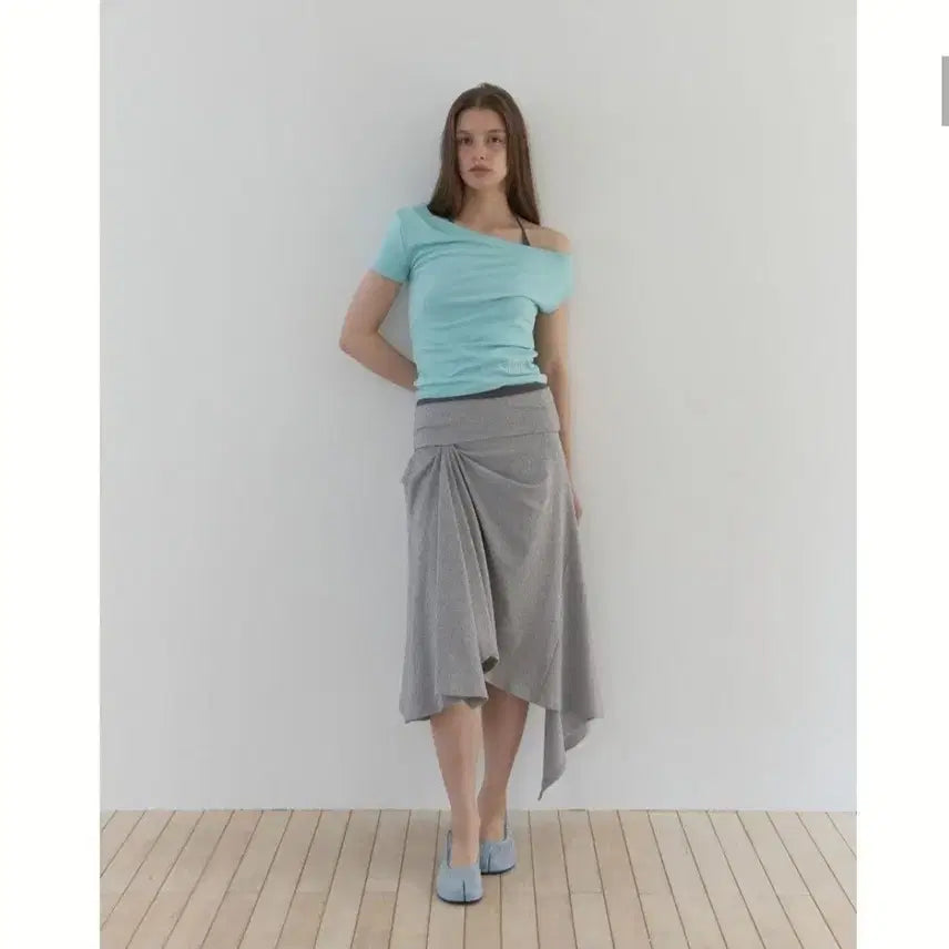 [BUNJANG] Asura Studded One-Shoulder Top (Mint) / 아수라 STUDDED ONE-SHOULDER T (MINT)