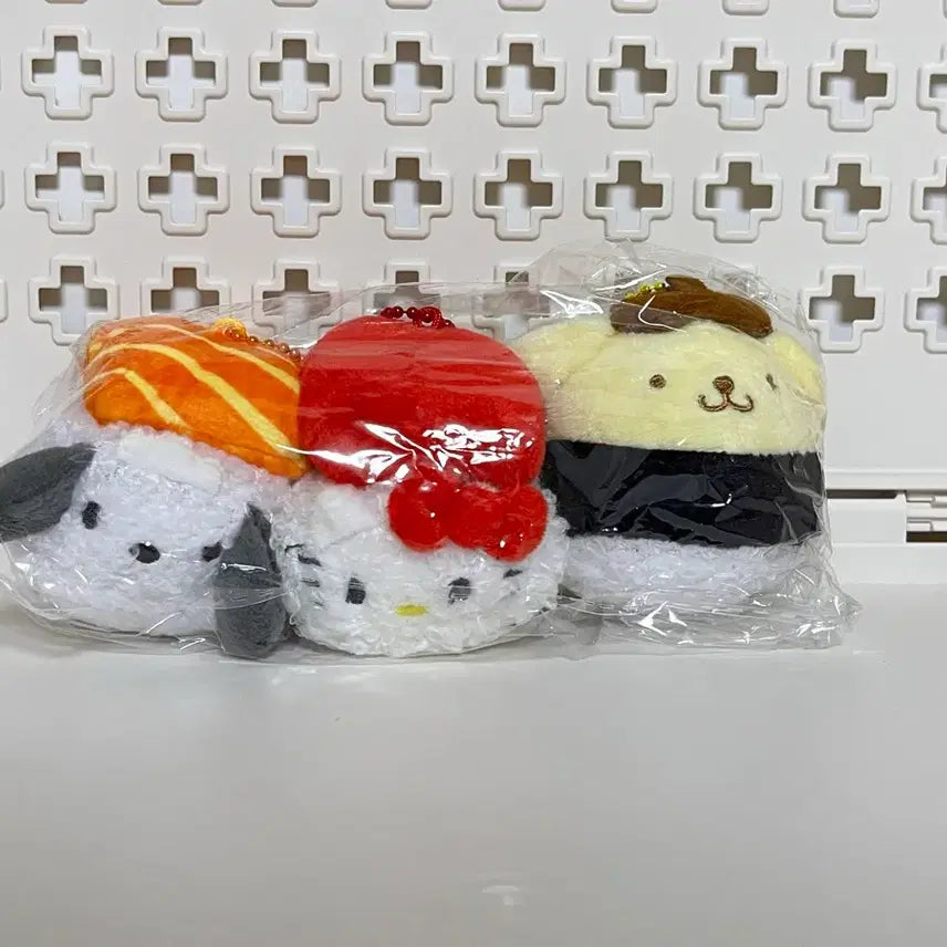[BUNJANG] Sanrio Sushi Doll Keychain 3-Set / 산리오 스시 인형 키링 3종 세트 새상품