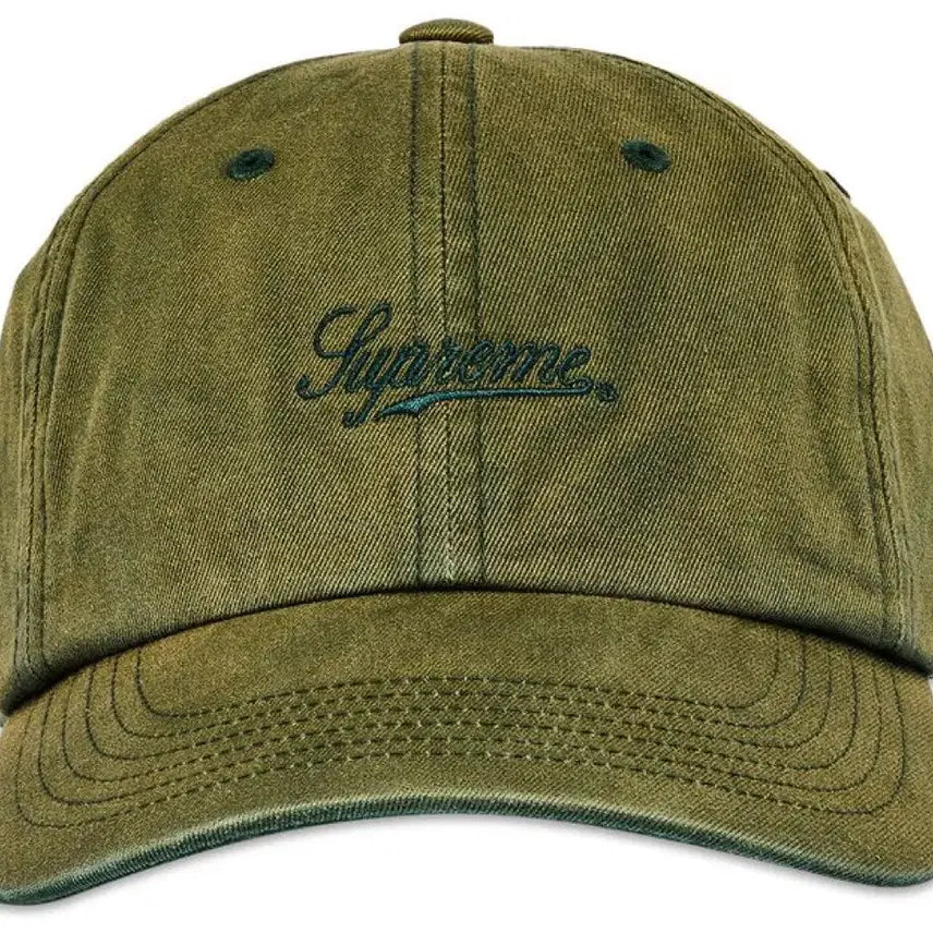 [BUNJANG] Supreme Bleached Chino 6-Panel Cap Green (24FW) / 슈프림 볼캡 블리치드 치노 6패널 그린 24FW